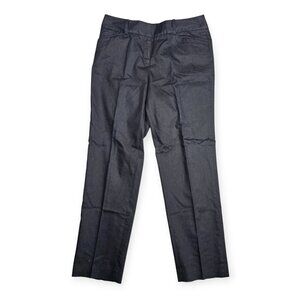 AK Anne Klein Straight Leg Pants Black Coated Stretch Women's Size 12